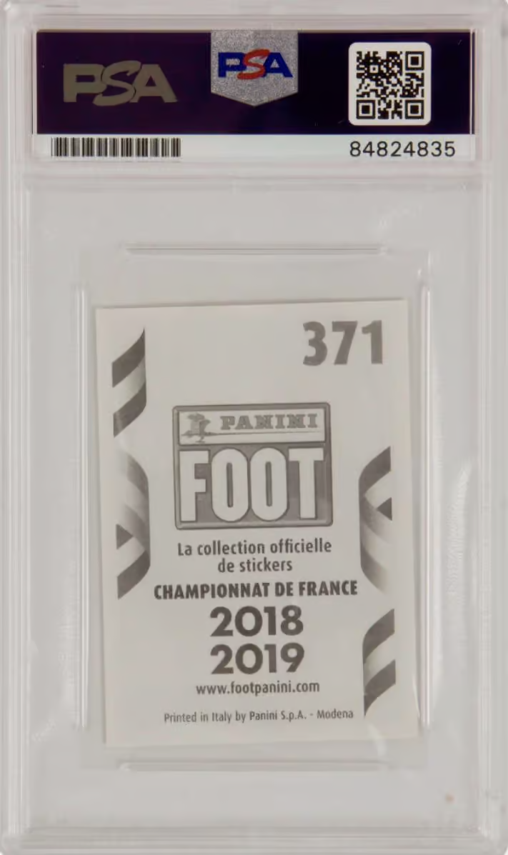 Timothy Weah Signed 2018-19 Panini Foot Sticker #371 – PSA 10 Autograph